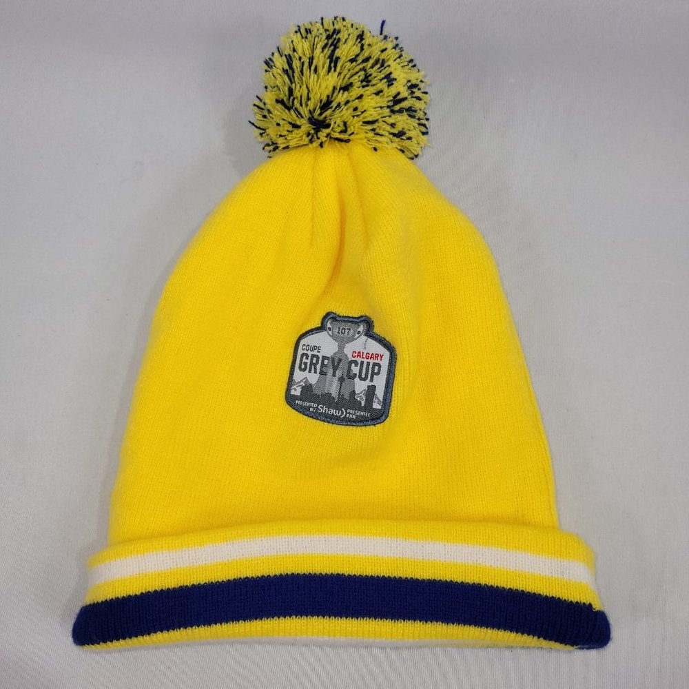 Calgary 107 Grey Cup CFL Football Twisted Tea Toque Winter Hat Pom-Pom Ski Hat